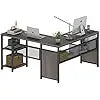Industrial Office Desk with Storage
