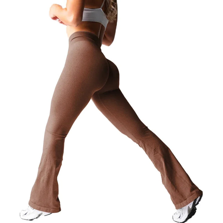 New Black Effortless Flare Leggings Women Soft Workout Tights Fitness Outfits Yoga Pants Gym Wear Spandex Leggings