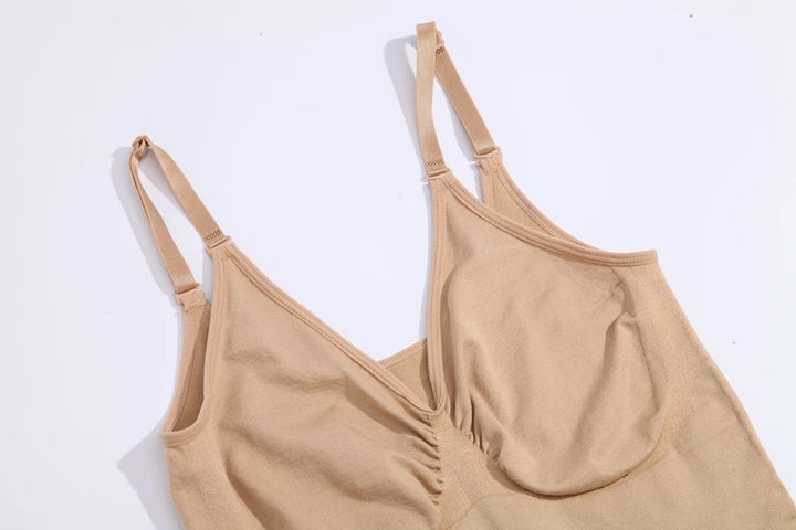 Sexy Full Slip Shapewear Women Dress V Neck Bodycon Underwear Smooth Compression Body Shaper Slimming Waist Abdomen Belly Corset