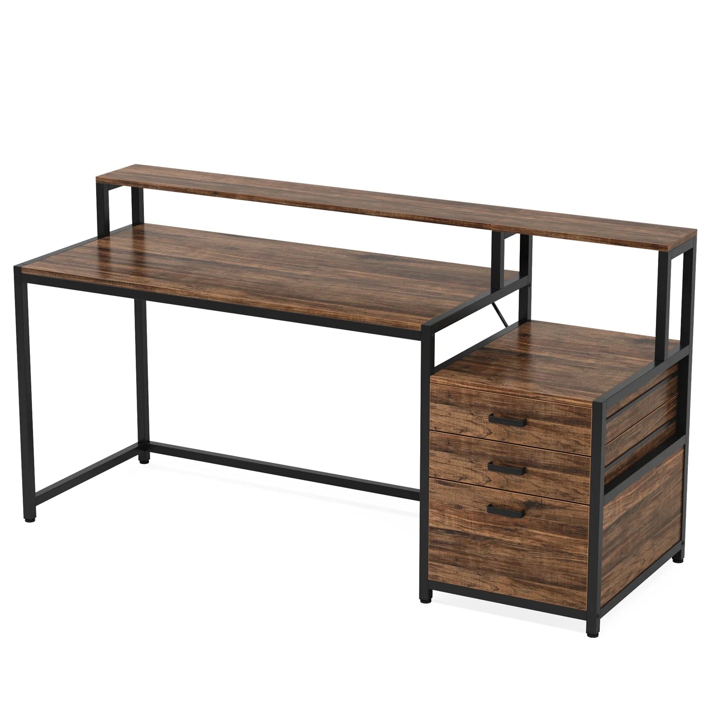 59 Inch Office Desk with Drawers