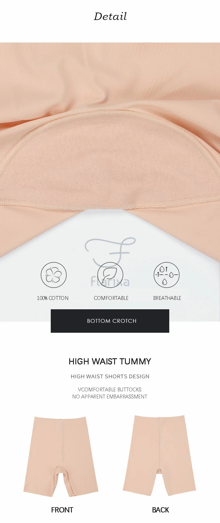 Flarixa Seamless Sports Shorts Women's Panties High Waist Tummy Hips Safety Pants Slim Shaping Underwear Ice Silk Boxer Briefs