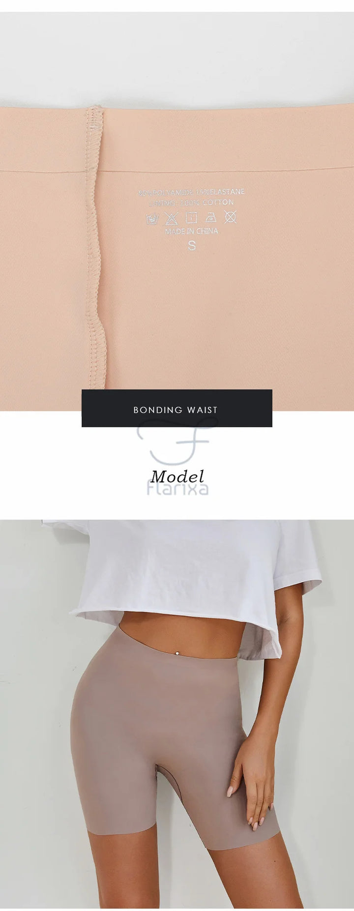 Flarixa Seamless Sports Shorts Women's Panties High Waist Tummy Hips Safety Pants Slim Shaping Underwear Ice Silk Boxer Briefs