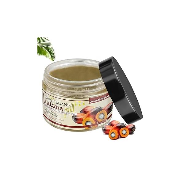100% Unrefined Raw Batana Oil for Hair Growth,Dr. Sebi from Honduras,Natural Growth Prevents Loss,Repair Damaged Hair.Eliminates Split Ends Men & Women 4.23 OZ