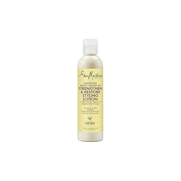 SheaMoisture Styling Lotion for Damaged Natural Hair Jamaican Black Castor Oil Silicone Free Treatment 8 oz