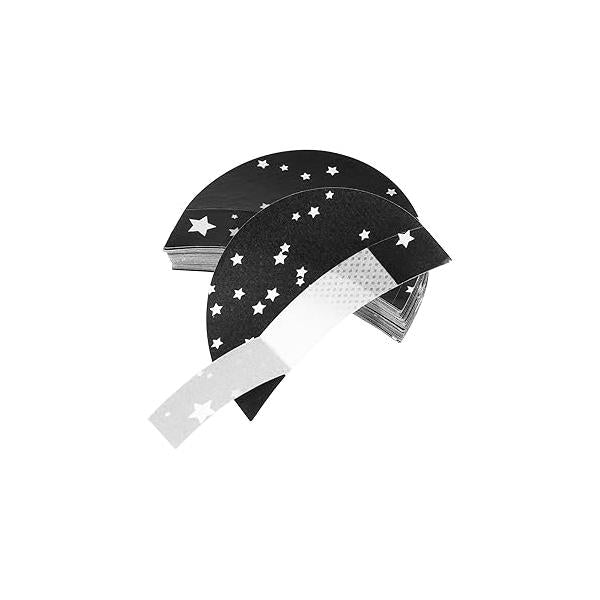 100 Pcs Eyeshadow Shields, Lint Free Stencil Professional Stickers Gel Pad Under Patches for Eyelash Extensions, Eyeliner and Lip (Black)