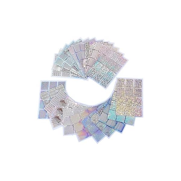 eboot 288 Pieces 96 Designs Nail Vinyls Stencil Sticker Sheets Set for Art Design, 24