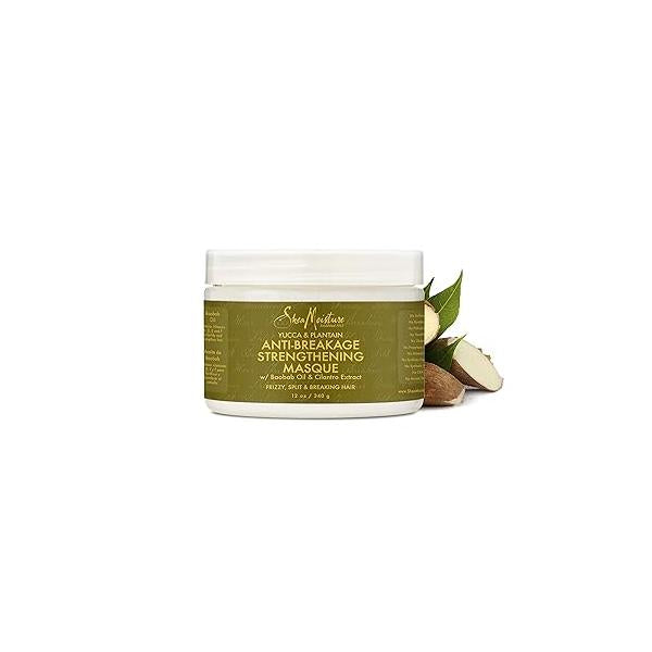 SheaMoisture Strengthening Masque for Frizzy Hair Yucca & Plantain Deep Conditioning 12 oz (210184 ), Coconut