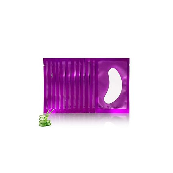 100 Pairs Set Under Eye Pads, Comfy and Cool Patches Gel Pad for Eyelash Extensions Mask Beauty Tool (Purple)