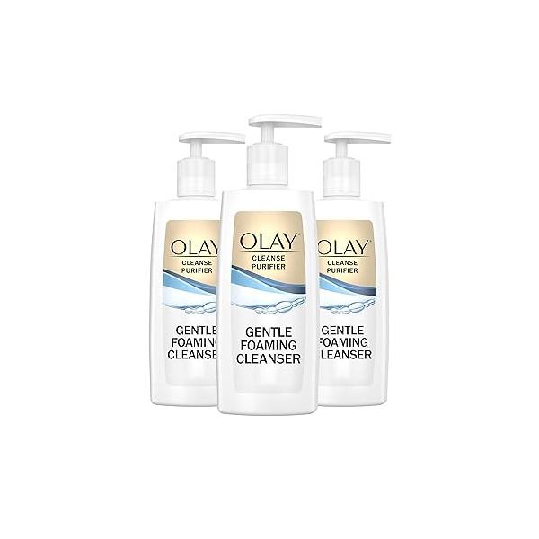 Olay Cleanse Gentle Foaming Face Cleanser for Sensitive Skin, Fragrance Free, 6.7 Fl Oz (Pack of 3)