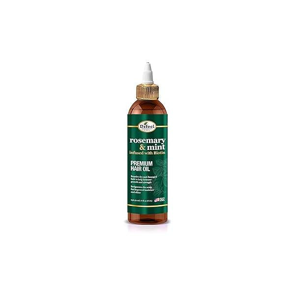 Difeel Rosemary and Mint Premium Hair Oil with Biotin 8 oz. - Natural for Growth