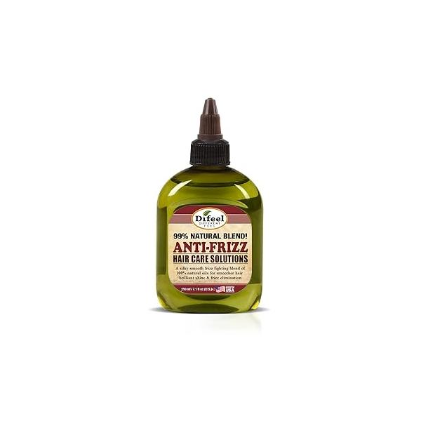 Difeel Premium 99% All Natural Anti-Frizz Hair Oil with Olive Oil, Vitamins A and E 7.1 ounce