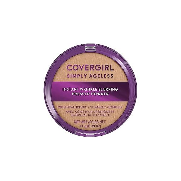 Covergirl Simply Ageless Instant Wrinkle Blurring Pressed Powder, Buff Beige, 0.39 Oz.