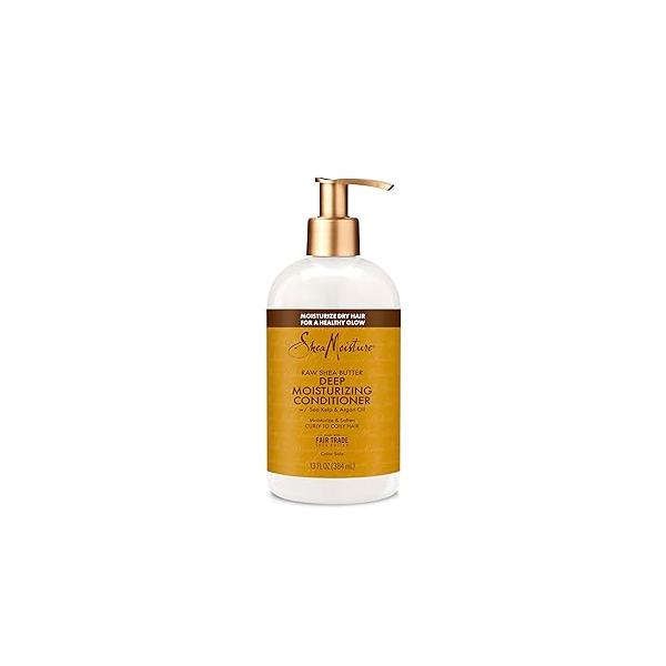 SheaMoisture Restorative Conditioner for Dry, Damaged Hair Raw Shea Butter Silicone Free Curly 13 oz