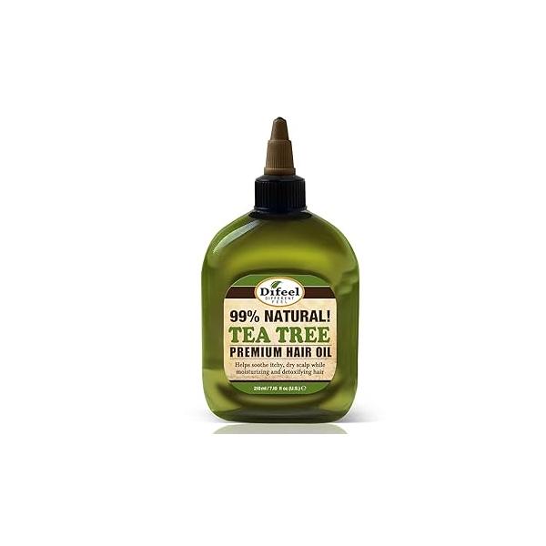 Difeel Premium Natural Hair Oil - Tea Tree for Dry Scalp 7.1 Ounce (3-Pack)