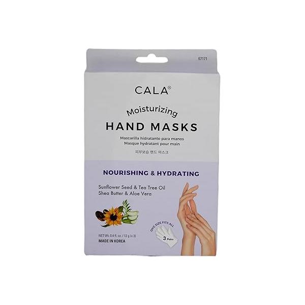 Cala Moisturizing hand masks 3 count, Count