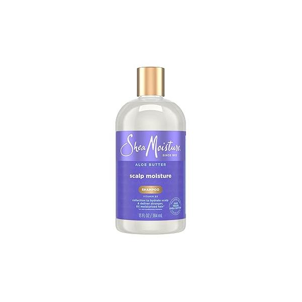 SheaMoisture Scalp Moisture Shampoo Aloe Butter & Vitamin B3 Hair Care with a Boost of Hydration To Hydrate + Moisturized 13 oz