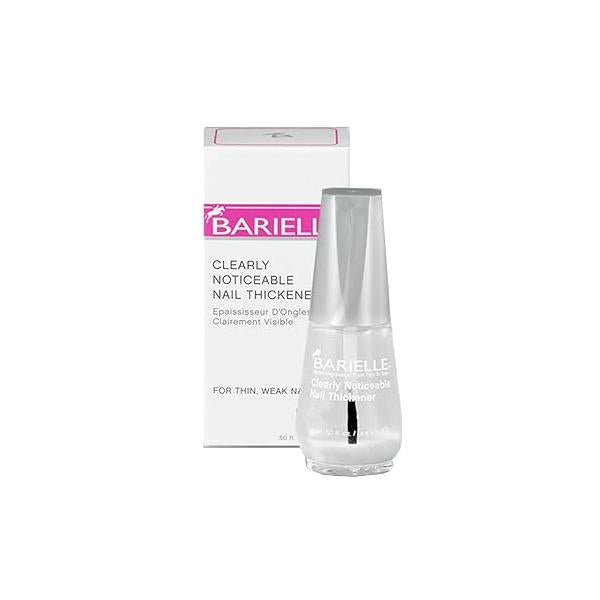 Barielle Clearly Noticeable Nail Thickener, Top Coat Instantly Thickens Nails Up To 50%, Perfect for Damaged Nails, Quick-Drying, Heals Cracked, Split, or Peeling Promotes Growth, .5 Ounce