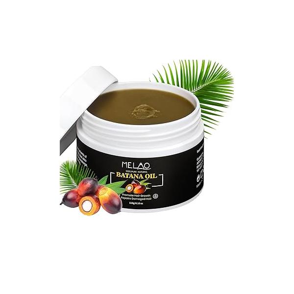 100% Raw Batana Oil for Hair Growth - Premium Quality, Organic with Natural Nutty Aroma, Ideal Dry Hair, Lightweight and Non-Greasy, Promotes Thick, Healthy Black