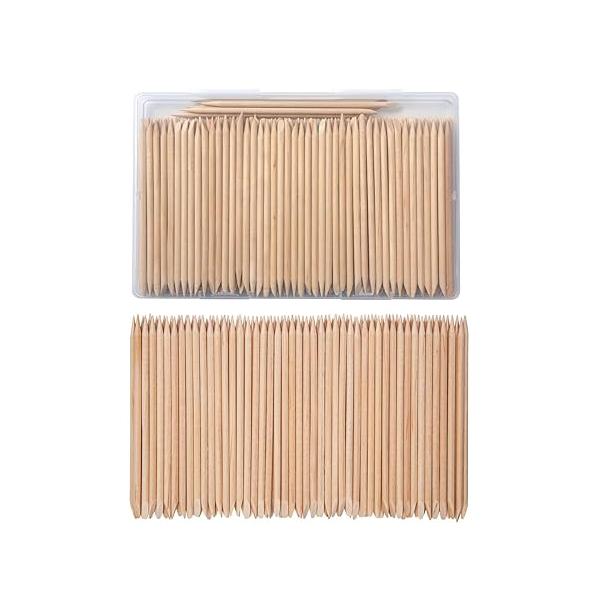 200Pcs Wooden Wax Sticks - Borogo Eyebrow, Lip, Nose Small Waxing Applicator for Hair Removal and Smooth Skin Spa Home Usage