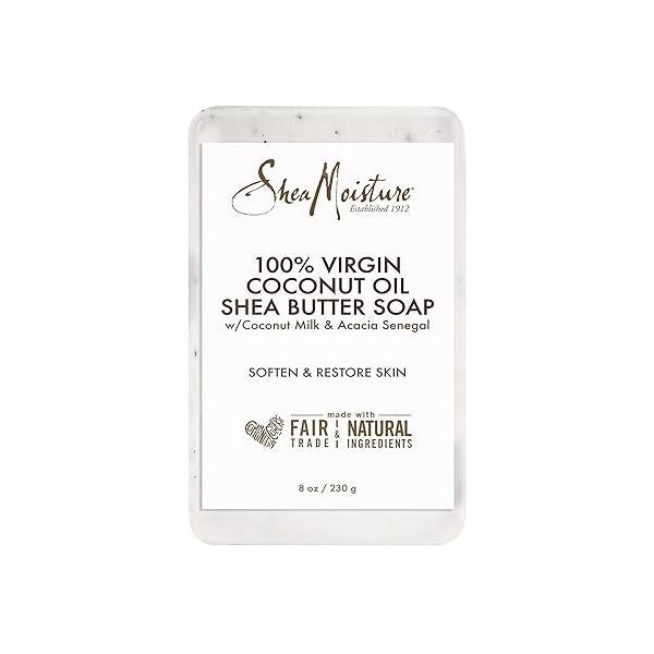 SheaMoisture SHEA MOISTURE 100% Virgin Oil Butter Soap,Coconut,8 Oz (U-BB-2690)