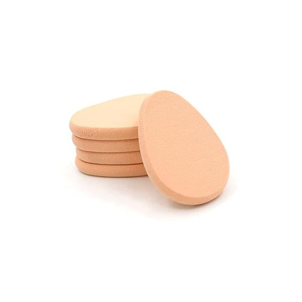 5Pcs Beige Smooth Makeup Sponge Blender Flawless Foundation Powder Puff Beauty,Makeup Brushes and Tools