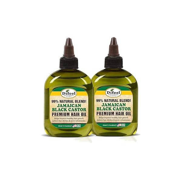 Difeel Premium Natural Jamaican Black Castor Hair Oil 7.1 oz (PACK OF 2) - for Growth
