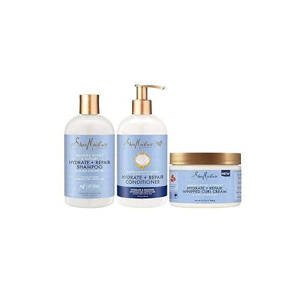 SheaMoisture Hydrate & Repair conditioner For Damaged Hair Manuka Honey Yogurt Shea Butter Shampoo and Conditioner 13 Fl.oz