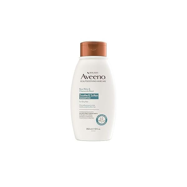 Aveeno Scalp Soothing Rose Water Chamomile Blend Shampoo, Fresh, 12 Fl Oz