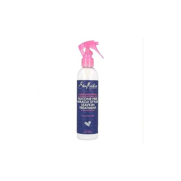 SheaMoisture Leave-In Treatment Conditioner for Dry Hair Sugarcane Extract and Meadowfoam Seed Silicone-Free 8 oz