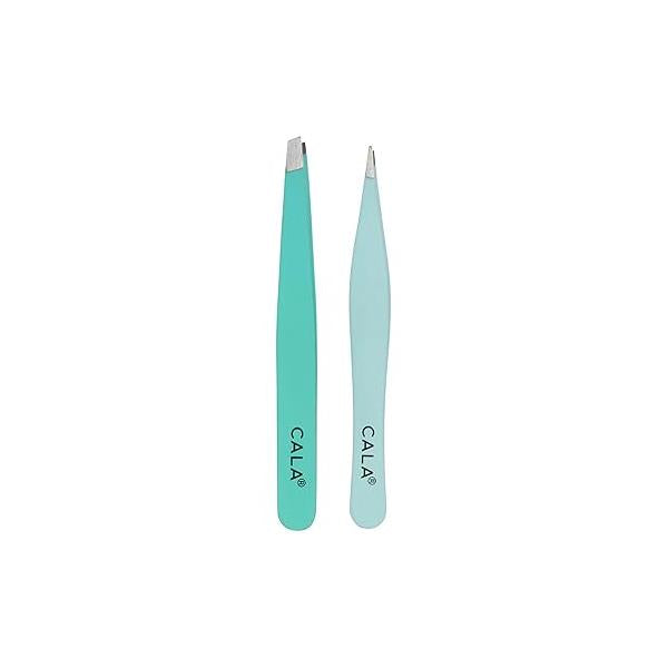 Cala Soft touch mint tweezer duo