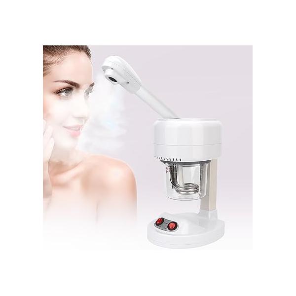 Tabletop Facial Steamer, Portable Beauty Salon Hot Mist Face Hydrating Moisturizing Spray Machine for Home and Salon, Deep Cleaning(US 110V)