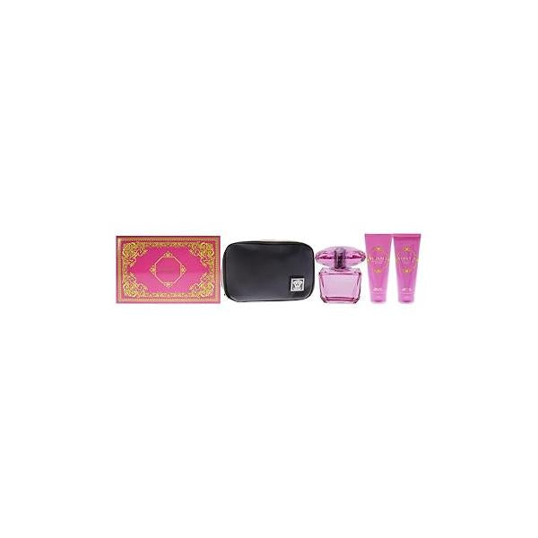 Versace Bright Crystal Absolu Women 3oz EDP Spray, 3.4oz Shower Gel, Body Lotion, Bag 4 Pc Gift Set