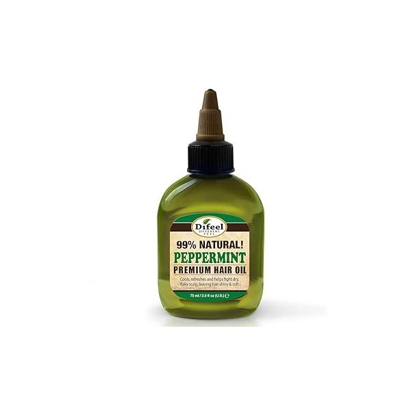 Difeel Premium Natural Hair Oil - Peppermint 2.5 ounce