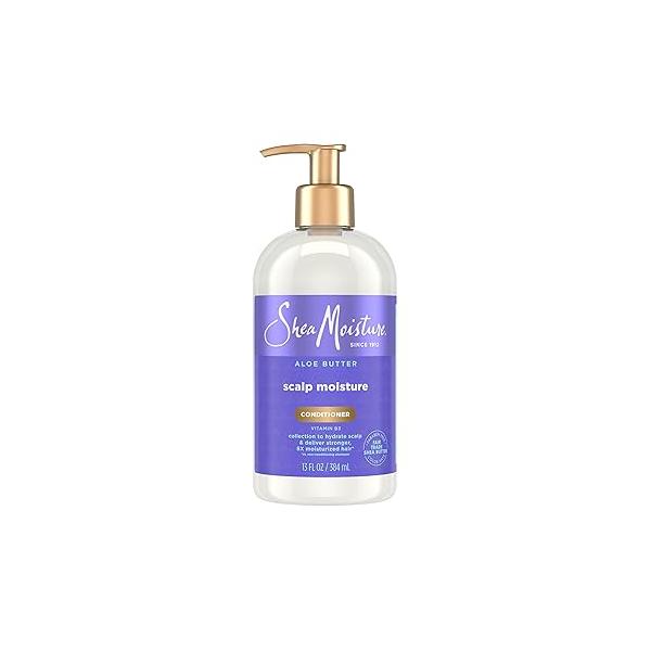 SheaMoisture Scalp Moisture Conditioner Aloe Butter & Vitamin B3 for Moisturized Hair Fair Trade, Sulfate-Free 13oz