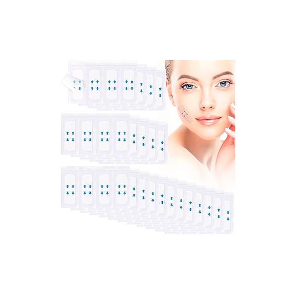 100 Pcs Face Tape Lifting, Invisible Adhesive Instant Lift Tape, Hypoallergenic Waterproof Lifting for Sagging Skin, Neck, Double Chin, Eye Wrinkles