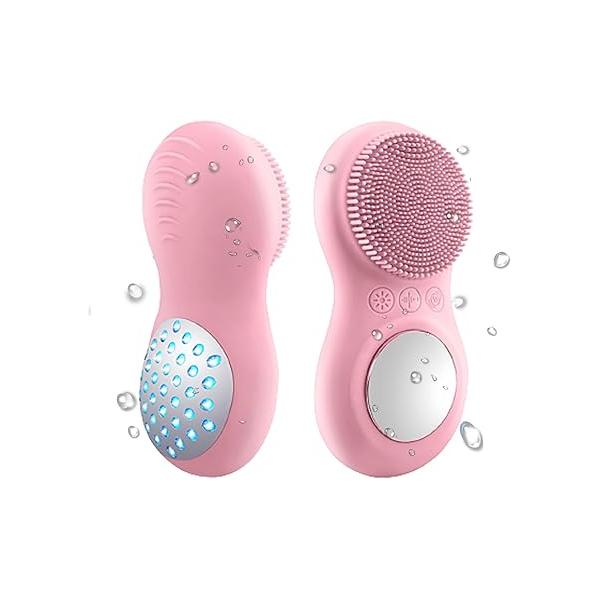 Facial Cleansing Brush, Silicone Face Scrubber Exfoliator for Men Women - Waterproof Effective Deep Cleansing, Blackhead Remove, Brightening, Massage