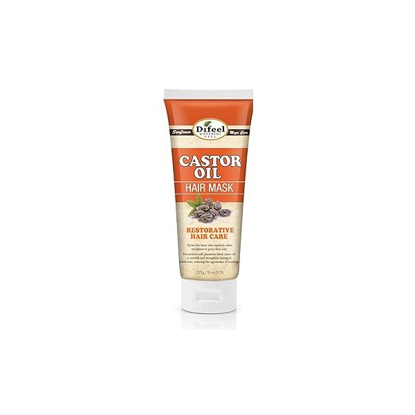 Difeel Castor Oil Hair Mask 8 oz. - Damage Repair Masque,