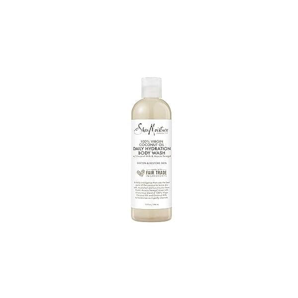 SheaMoisture 100% virgin coconut oil daily hydration bubble bath & body wash, 13 Fluid Ounce