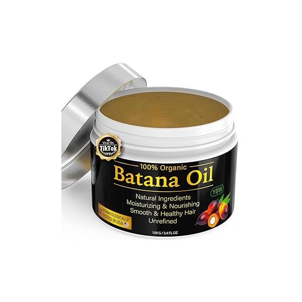 Raw Batana Oil for Hair Growth by Dr. Sebi Organic Honduras Paste, 100% Pure and Natural, Botana Prevents Loss, Eliminates Split Ends Men & Women