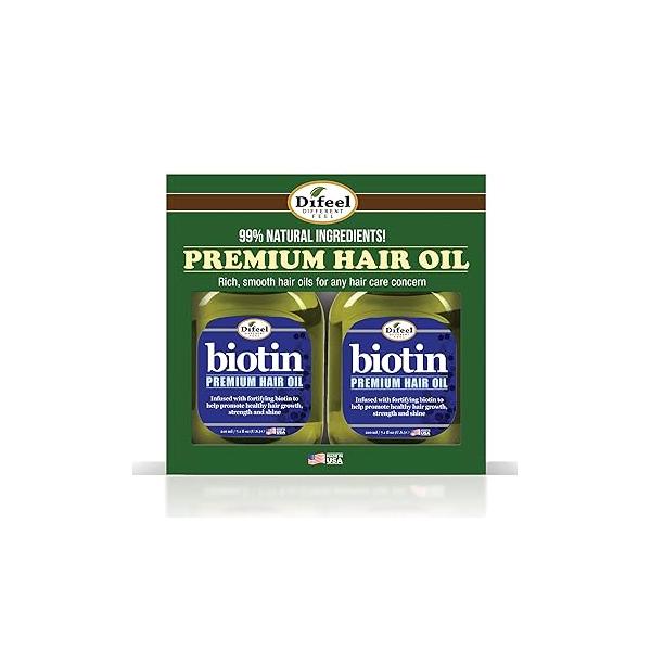 Difeel Premium Biotin Hair Oil 7.1 oz. - Deluxe 2-PC GIFT SET