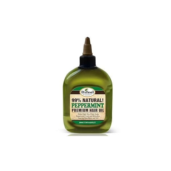 Difeel Premium Natural Hair Oil Peppermint 7.1 Ounce (4-Pack)