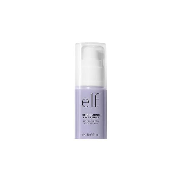 e.l.f. Brightening Lavender Face Primer, Makeup Primer For Neutralizing Uneven Skin Tones & Complexion, Vegan Cruelty-free