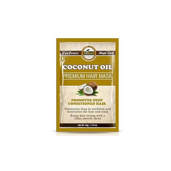 Difeel Premium Deep Conditioning Hair Mask - Coconut Oil 1.75 ounce (6-Pack)