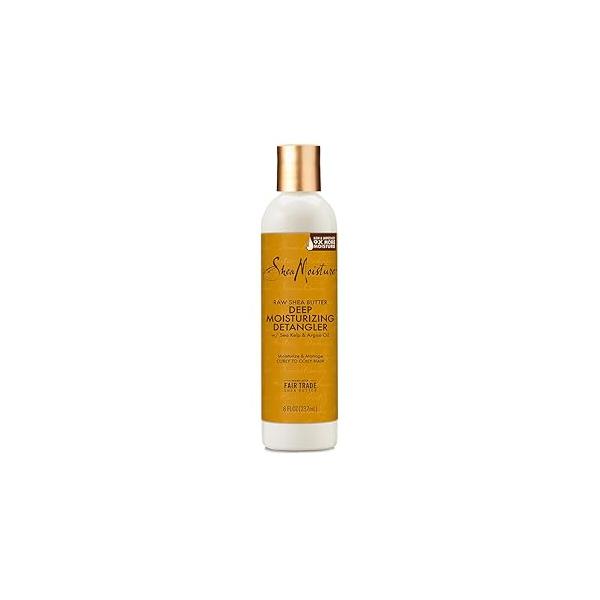 SheaMoisture Raw Shea Butter Deep Moisturizing Detangler for Dry, Damaged Hair, Hair Styling Product Formulated with Sea Kelp and Argan Oil 8 oz