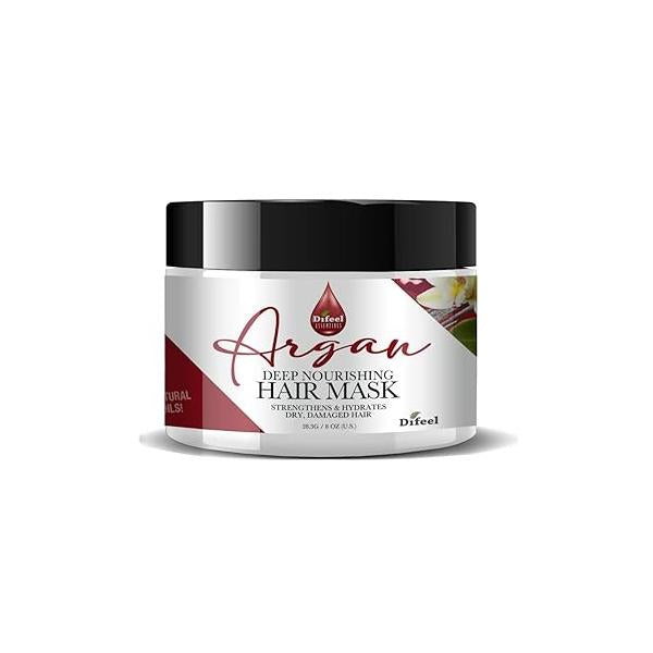 Difeel Essentials Deep Nourishing Argan Hair Mask 8 oz. - Conditioning Treatment Mask, Dry made with 100% Essential Oils