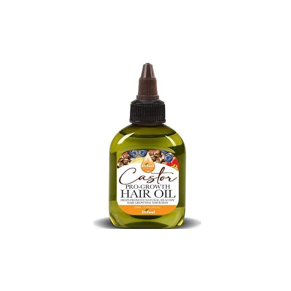 Difeel Essentials Pro-Growth Castor Hair Oil 2.5 oz. - Natural for Growth made with 100% Essential