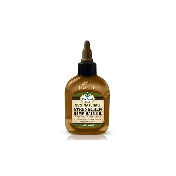 Difeel Hemp 99% Natural Hair Oil - Strengthen 2.5 ounce