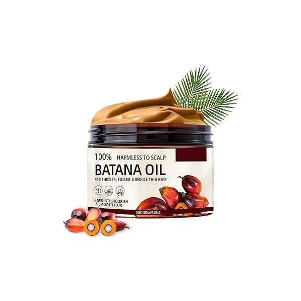 100% Raw Batana Oil for Hair Growth, Natural and Pure Unrefined Organic Prevent Loss, Restores Damaged Scalp, 4.2 OZ (1 PCS)