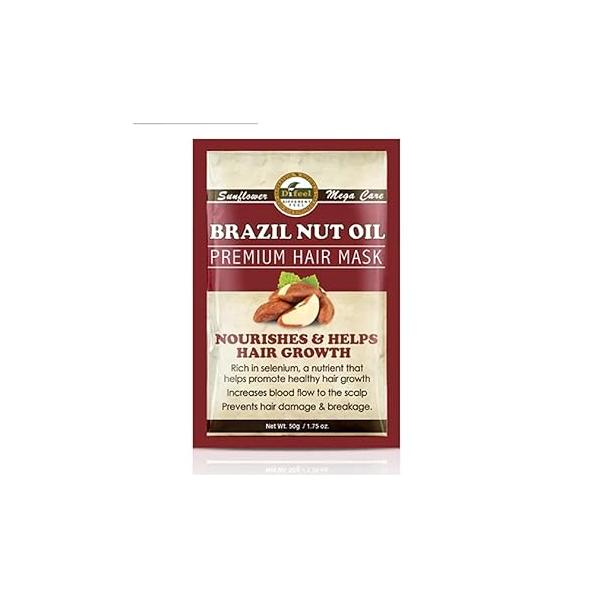 Difeel Premium Hair Mask Brazil Nut Oil 1.75 oz Packets (6-PACK)