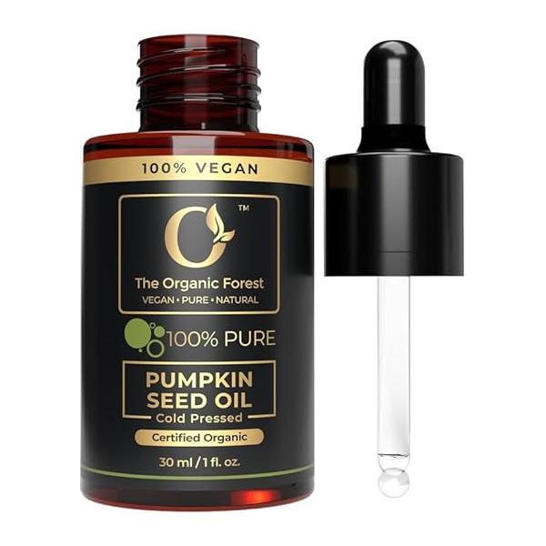 100% Plant Based Organic Pumpkin Seed Oil for Hair Growth - Pure, Cold-Pressed, Nutrient-Rich Stronger, Fuller | Rich in Vitamins & Minerals Multi-Purpose Use Beauty